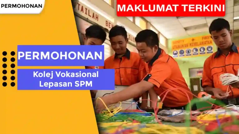 Permohonan Kolej Vokasional Lepasan SPM