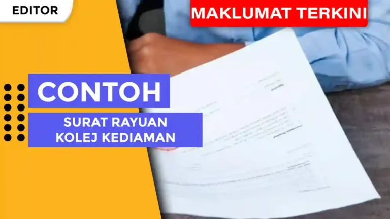 Contoh Surat Rayuan Kolej Kediaman