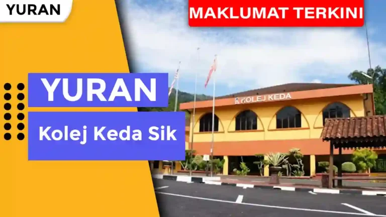 Yuran Kolej Keda Sik