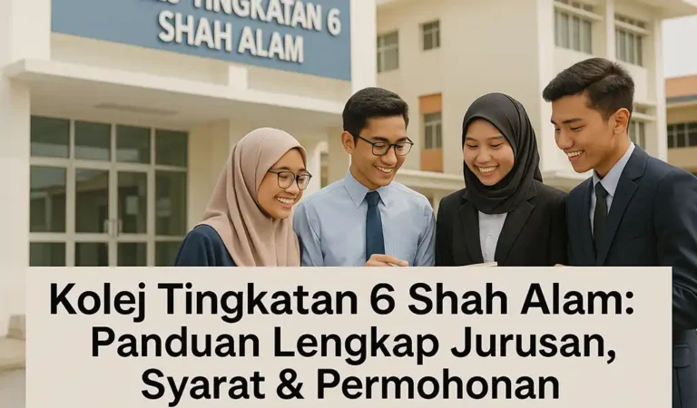 Kolej Tingkatan 6 Shah Alam Yuran, Jurusan & Syarat